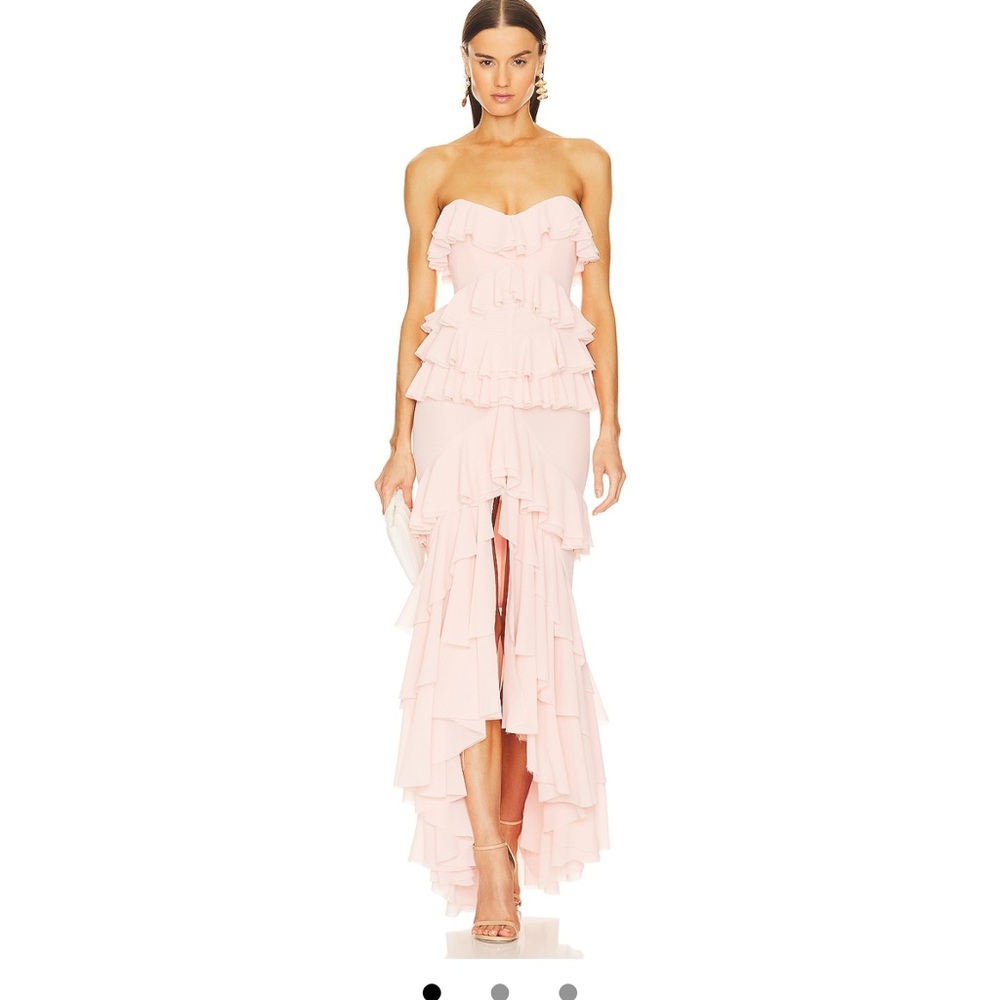 Michael Costello Blush Layered Dress